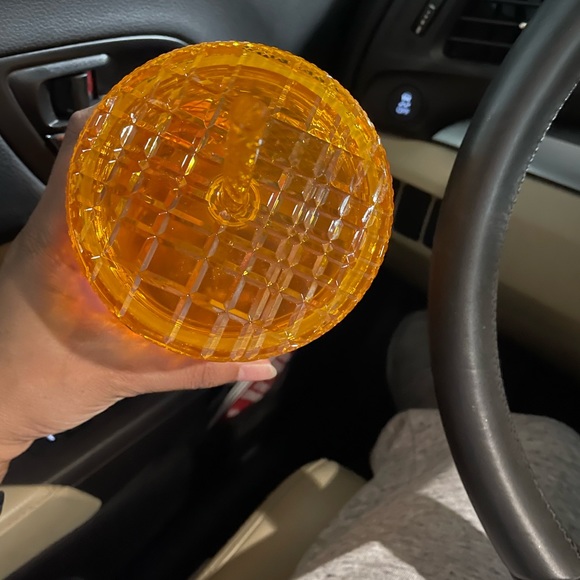 NWT Starbucks 2022 yellow/orange grid tumbler